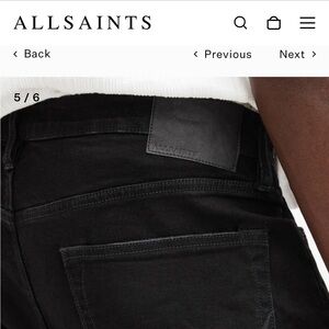 ALL SAINTS men’s “cigarette” jeans unworn